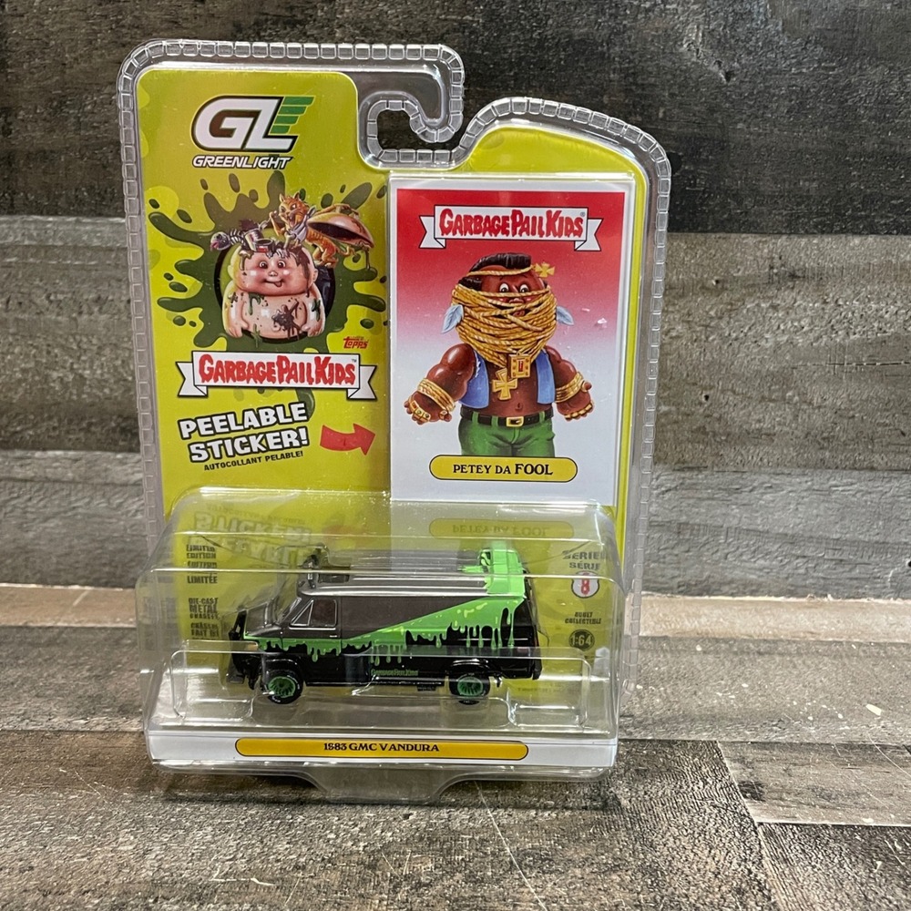 Greenlight Garbage Pail Kids Series 8 1983 GMC Vandura Petey Da Fool 1:64